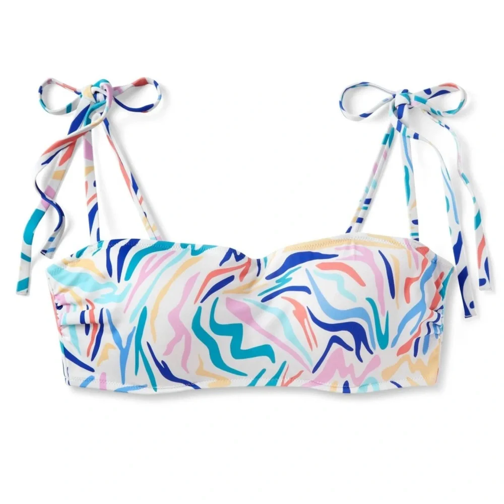New shade shore colorful Zebra Print Bikini Top size 34 DD